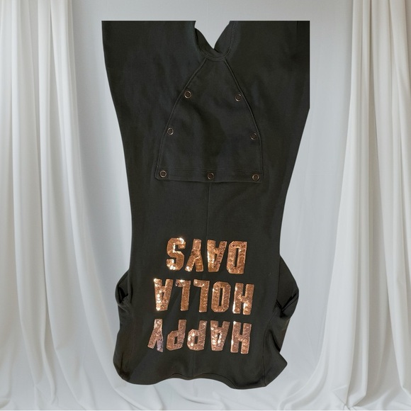 Green Holiday Jumpsuit with Gold Lettering - Picture 11 of 12